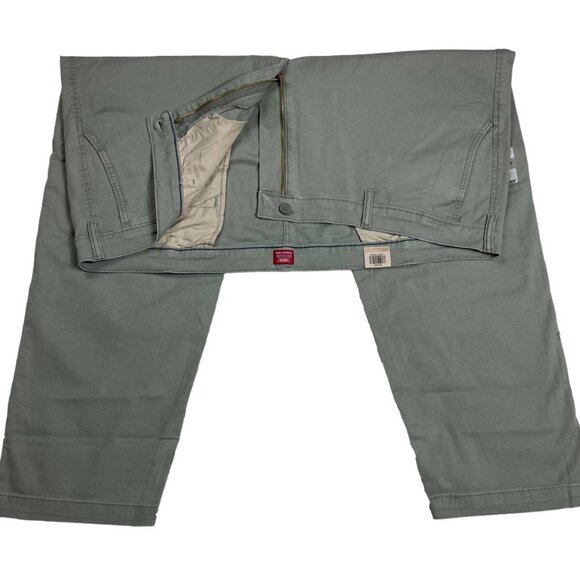 Levi s Men s Xx Standard Tapered Chino Pants Green Olive Stretch Twill 50x30 Big - Picture 11 of 16